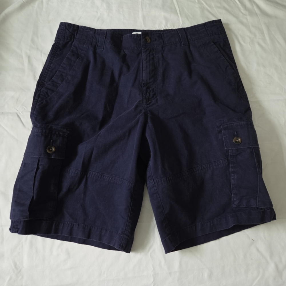 True craft mens size 34 navy cargo shorts #WS1
